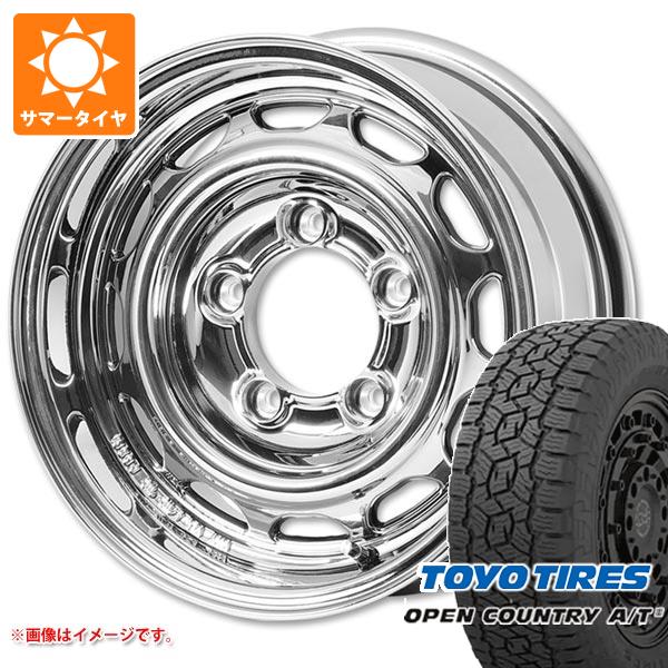 【タイヤ交換対象】5本セット ジムニーシエラ JB74W用 サマータイヤ トーヨー オープンカントリー A/T3 195/80R15 96S ブラックレター アピオ ワイルドボア ベンチュラ 5.5-15 タイヤホイール5本セット