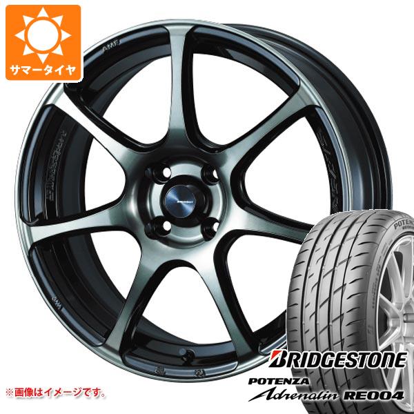 【タイヤ交換対象】2023年製 サマータイヤ 195/45R17 81W ブリヂストン ポテンザ アドレナリン RE004 ウェッズスポーツ SA-75R 7.0-17 タイヤホイール4本セット