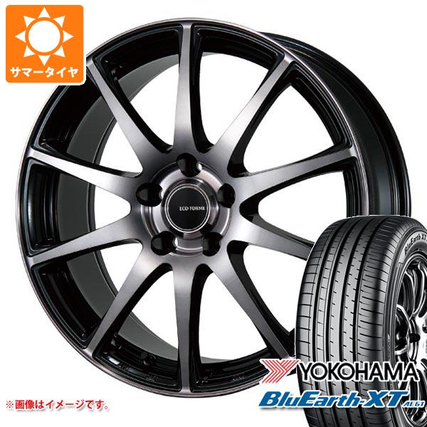 【タイヤ交換対象】サマータイヤ 225/60R18 100H ヨコハマ ブルーアースXT AE61 エコフォルム CRS23 7.5-18 タイヤホイール4本セット