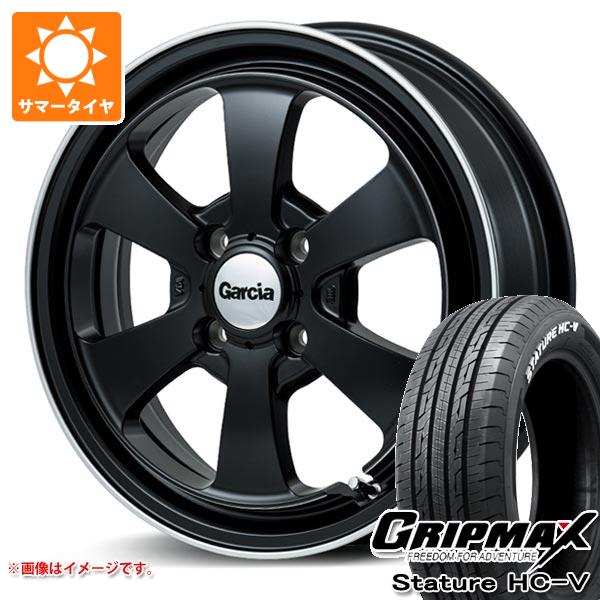 【タイヤ交換対象】ハイゼットカーゴ S320系用 サマータイヤ グリップマックス スタチャー HC-V 145/80R12 80/78Q ホワイトレター ガルシア ダラス6 4.0-12 タイヤホイール4本セット