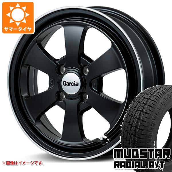 【タイヤ交換対象】キャリイ DA16T用 サマータイヤ マッドスター ラジアル A/T 145/80R12 80/78N LT ホワイトレター ガルシア ダラス6 4.0-12 タイヤホイール4本セット