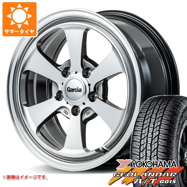 【タイヤ交換対象】T31エクストレイル用 サマータイヤ ヨコハマ ジオランダー A/T G015 215/65R16 98H ブラックレター ガルシア ダラス6 7.0-16 タイヤホイール4本セット