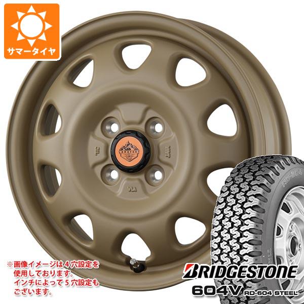 【タイヤ交換対象】エブリイバン DA17V用 サマータイヤ ブリヂストン 604V RD-604 スチール 165R14 6PR (165/80R14 91/90N相当) ランドフット SWZ 4.5-14 タイヤホイール4本セット