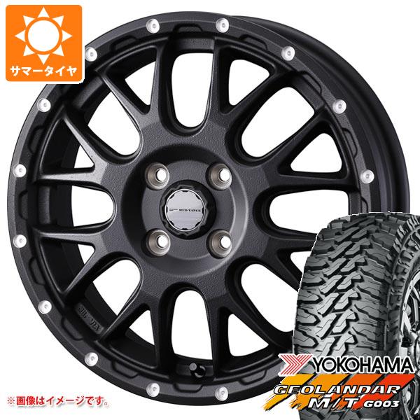 【タイヤ交換対象】キャリイ DA16T用 サマータイヤ ヨコハマ ジオランダー M/T G003 145/80R12 80/78N LT マッドヴァンス08 4.0-12 タイヤホイール4本セット