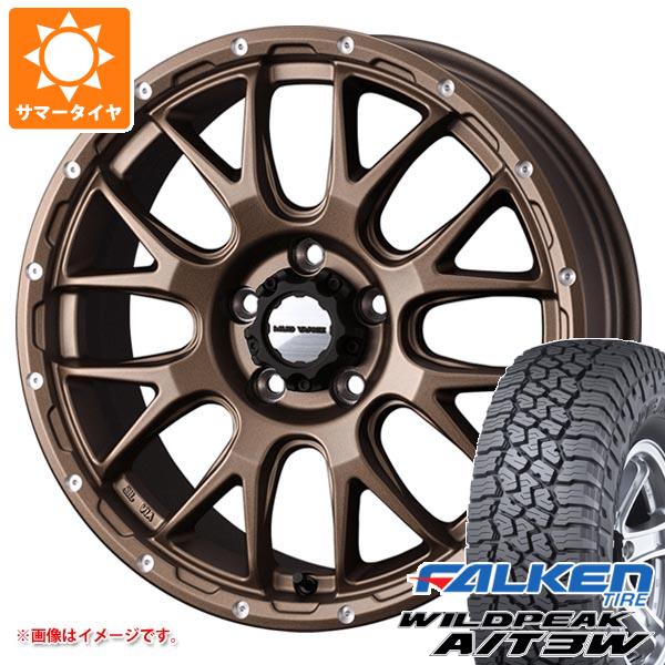 【タイヤ交換対象】エクリプスクロス GK系用 サマータイヤ ファルケン ワイルドピーク A/T3W 235/70R16 109T XL マッドヴァンス08 7.0-16 タイヤホイール4本セット
