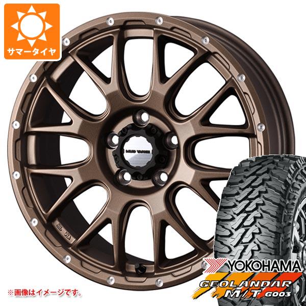 【タイヤ交換対象】エクリプスクロス GK系用 サマータイヤ ヨコハマ ジオランダー M/T G003 225/70R16 103S マッドヴァンス08 7.0-16 タイヤホイール4本セット