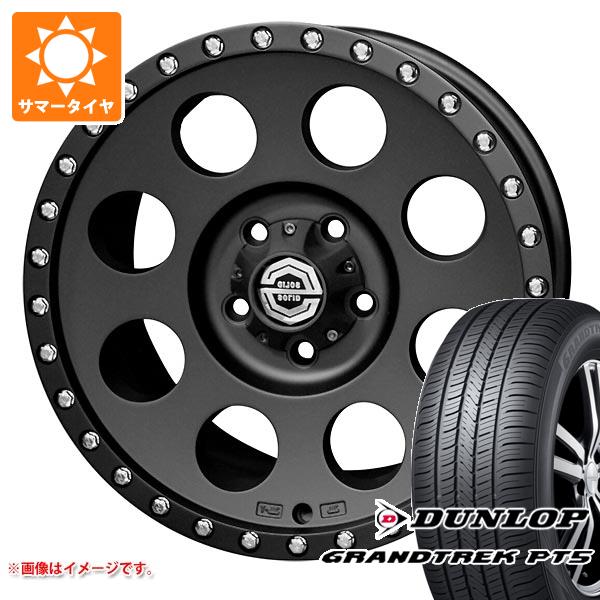 【タイヤ交換対象】デリカD5用 サマータイヤ ダンロップ グラントレック PT5 225/70R16 103H ソリッドレーシング アイメタル X 32 8.0-16 タイヤホイール4本セット