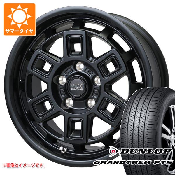 【タイヤ交換対象】デリカD5用 サマータイヤ ダンロップ グラントレック PT5 225/70R16 103H マッドクロス アイヴァー 7.0-16 タイヤホイール4本セット