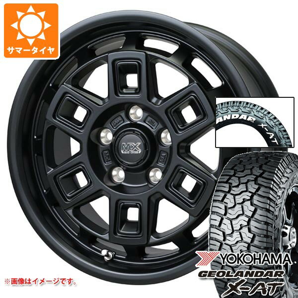 【タイヤ交換対象】ミツビシ デリカD5用 サマータイヤ ヨコハマ ジオランダー X-AT G016 225/70R16 103S ホワイトレター マッドクロス アイヴァー 7.0-16 タイヤホイール4本セット