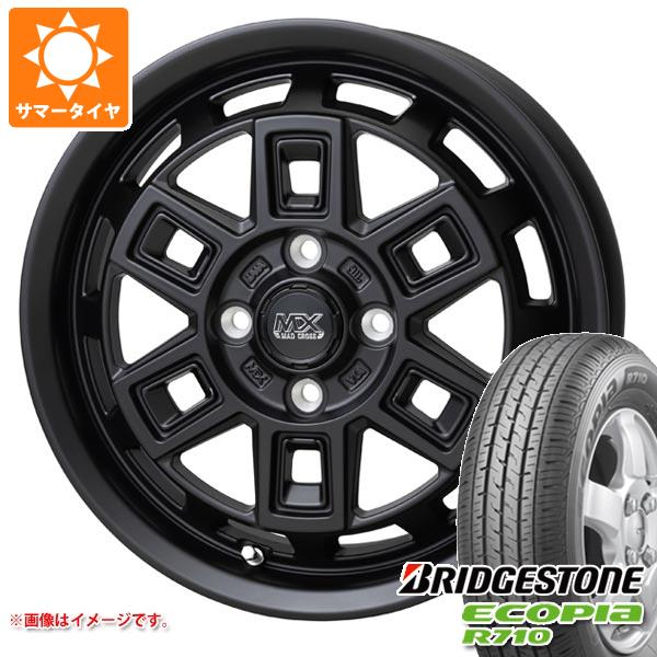 【タイヤ交換対象】エブリイワゴン DA17W用 サマータイヤ ブリヂストン エコピア R710 165/80R14 91/90N (165R14 6PR相当) マッドクロス アイヴァー 4.5-14 タイヤホイール4本セット