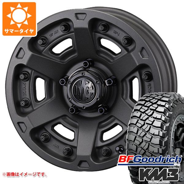 【タイヤ交換対象】ジムニーシエラ JB74W用 サマータイヤ BFグッドリッチ マッドテレーンT/A KM3 LT225/75R16 115/112Q クリムソン MG アーマー FF 6.0-16 タイヤホイール4本セット