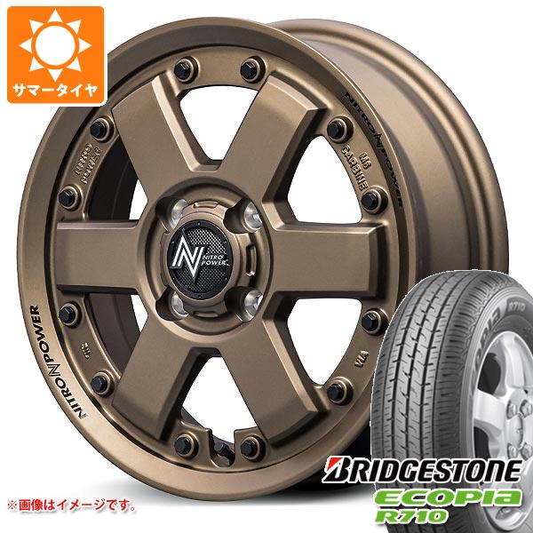 【タイヤ交換対象】キャリイ DA16T用 サマータイヤ ブリヂストン エコピア R710 165/80R14 91/90N (165R14 6PR相当) ナイトロパワー M6 カービン 4.5-14 タイヤホイール4本セット