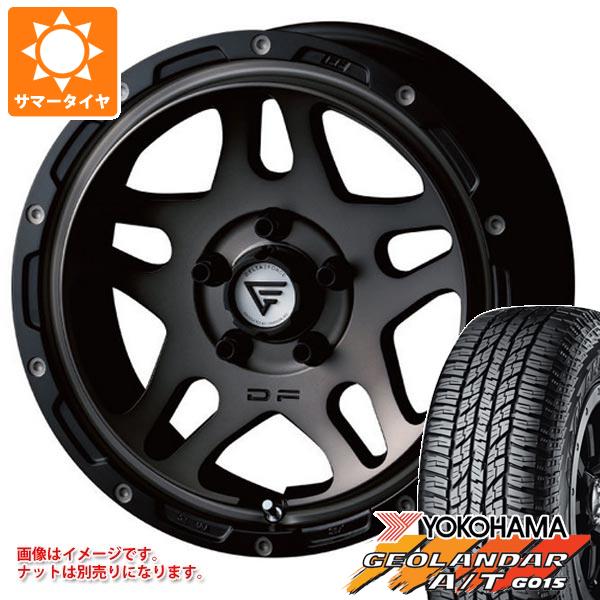 【タイヤ交換対象】エクリプスクロス GK系用 サマータイヤ ヨコハマ ジオランダー A/T G015 215/70R16 100H ブラックレター デルタフォース オーバーランダー 7.0-16 タイヤホイール4本セット