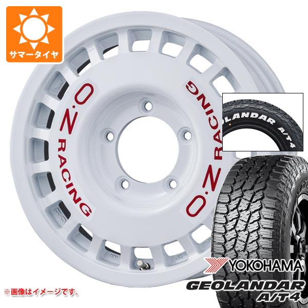 【タイヤ交換対象】5本セット スズキ ジムニーノマド JC74W用 2025年製 サマータイヤ ヨコハマ ジオランダー A/T4 G018 185/85R16 105/103N LT ホワイトレター OZ ラリーレーシング 4x4 6.0-16 タイヤホイール5本セット