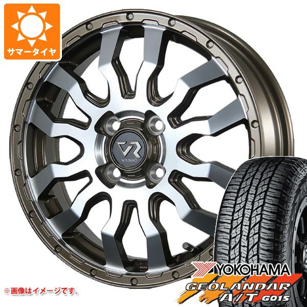 【タイヤ交換対象】キャリイ DA16T用 サマータイヤ ヨコハマ ジオランダー A/T G015 165/60R15 77H ブラックレター ヴァブロ RR-01 4.5-15 タイヤホイール4本セット