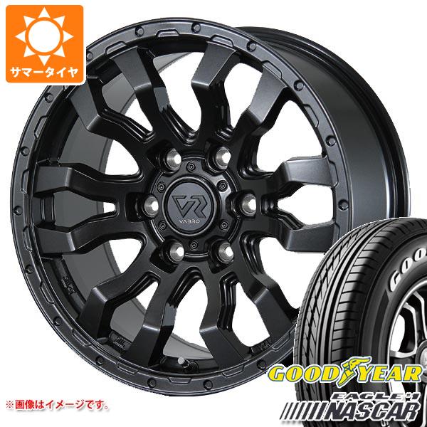 【タイヤ交換対象】ハイエース 200系用 サマータイヤ グッドイヤー イーグル ＃1 ナスカー 195/80R15 107/105L ホワイトレター ヴァブロ RR-01 6.0-15 タイヤホイール4本セット