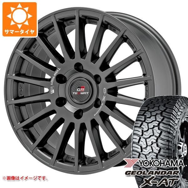 【タイヤ交換対象】ランドクルーザー300用 サマータイヤ ヨコハマ ジオランダー X-AT G016 LT265/65R18 122/119Q ブラックレター OZ ラリーデザート TGR-WRT 8.0-18 タイヤホイール4本セット