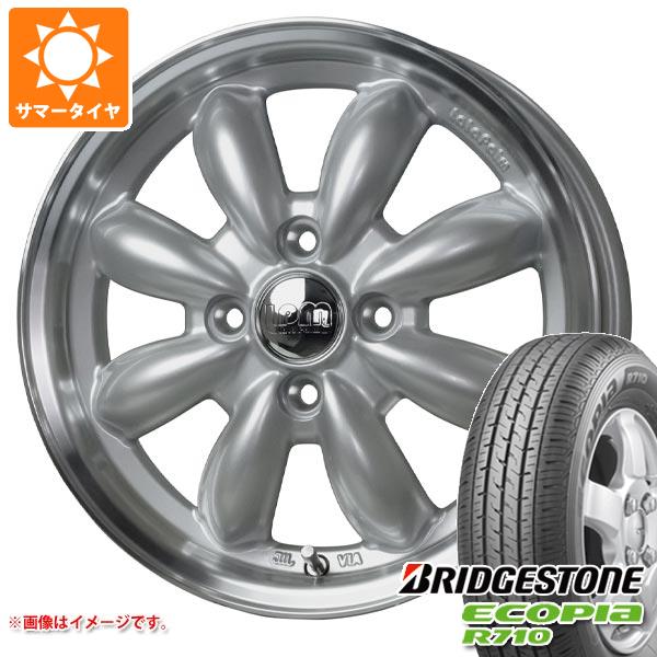 【タイヤ交換対象】キャリイ DA16T用 サマータイヤ ブリヂストン エコピア R710 165/80R14 91/90N (165R14 6PR相当) ララパーム カップ2 4.5-14 タイヤホイール4本セット
