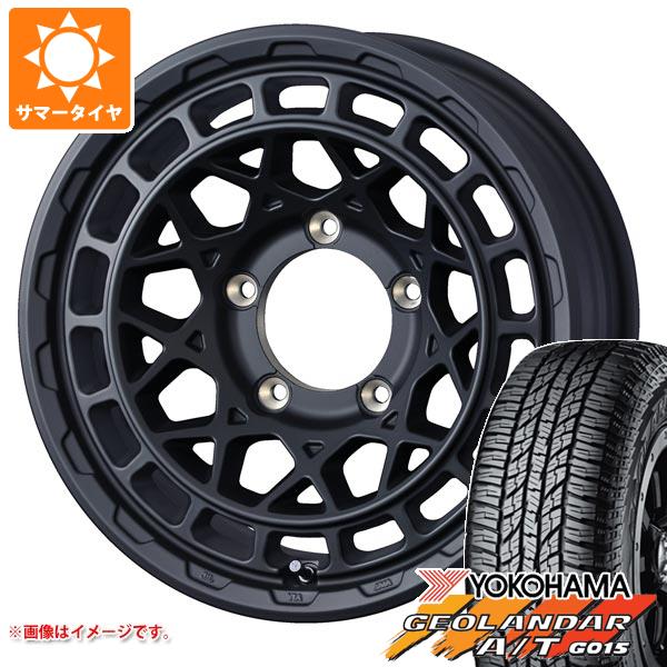 【タイヤ交換対象】ジムニーシエラ JB74W用 サマータイヤ ヨコハマ ジオランダー A/T G015 LT225/75R16 115/112R アウトラインホワイトレター マッドヴァンスX タイプM 6.0-16 タイヤホイール4本セット