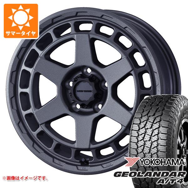 【タイヤ交換対象】エクリプスクロス GK系用 サマータイヤ ヨコハマ ジオランダー A/T4 G018 LT225/65R17 107/103S ブラックレター マッドヴァンスX タイプS 7.0-17 タイヤホイール4本セット