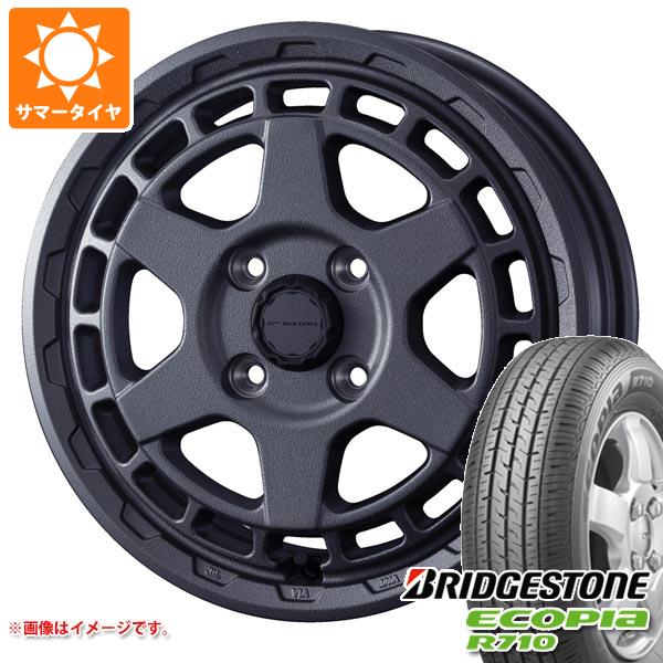 【タイヤ交換対象】キャリイ DA16T用 サマータイヤ ブリヂストン エコピア R710 165/80R14 91/90N (165R14 6PR相当) マッドヴァンスX タイプS 4.5-14 タイヤホイール4本セット