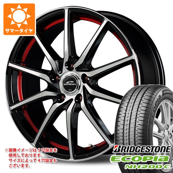 【タイヤ交換対象】サマータイヤ 165/55R14 72V ブリヂストン エコピア NH200C シュナイダー RX810 4.5-14 タイヤホイール4本セット