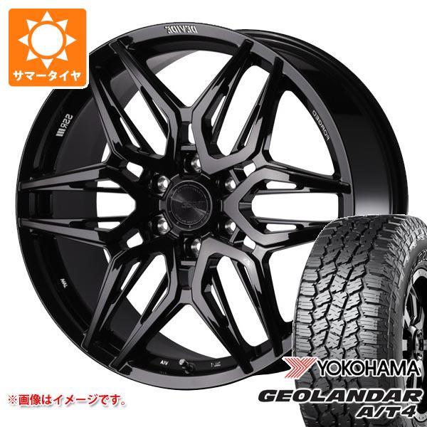 【タイヤ交換対象】トヨタ ランドクルーザー300用 サマータイヤ ヨコハマ ジオランダー A/T4 G018 LT275/55R20 120/117S ブラックレター SSR ディバイド LG-F 9.0-20 タイヤホイール4本セット