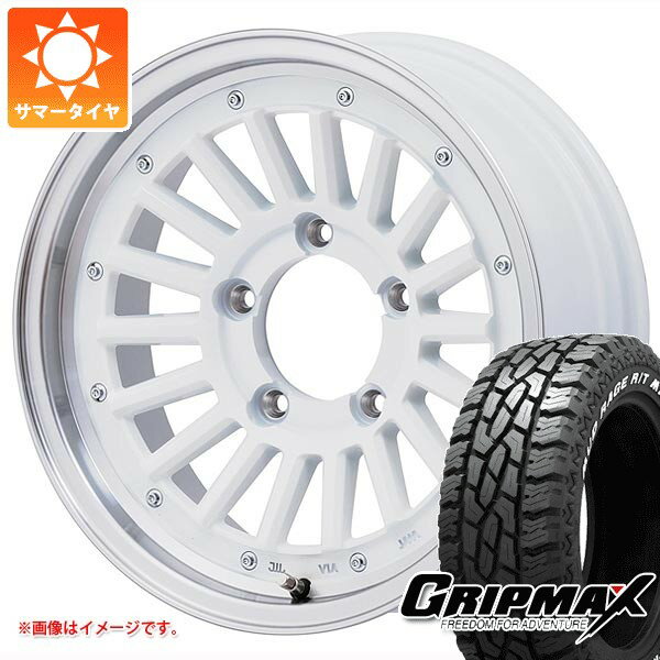 【タイヤ交換対象】スズキ ジムニーシエラ JB74W用 サマータイヤ グリップマックス マッドレイジ R/T MAX LT215/70R16 100/97R ホワイトレター マウンンテンフック 6.0-16 タイヤホイール4本セット