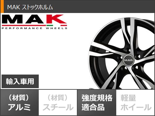 【タイヤ交換対象】ジャガー XF JB系用 スタッドレス ダンロップ ウインターマックス02 WM02 245/45R18 100T XL MAK ストックホルム タイヤホイール4本セット