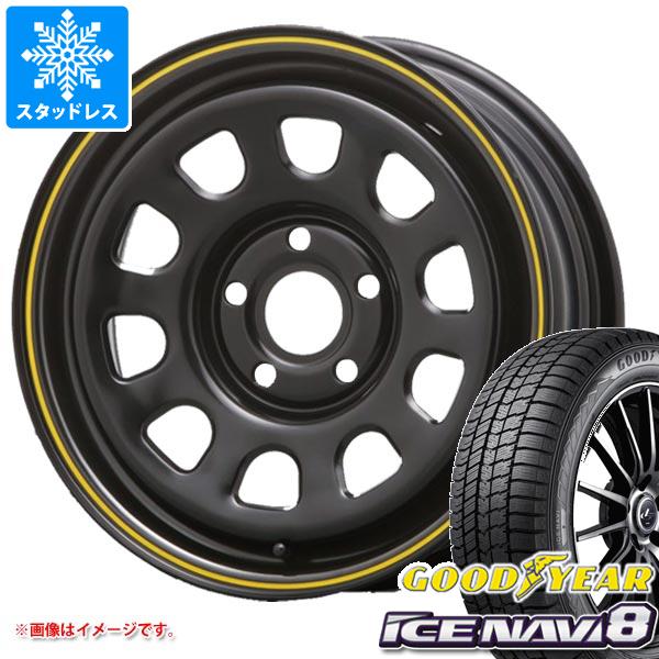 【タイヤ交換対象】ルノー カングー KW系用 スタッドレス グッドイヤー アイスナビ8 195/65R15 91Q MLJ デイトナ SS タイヤホイール4本セット