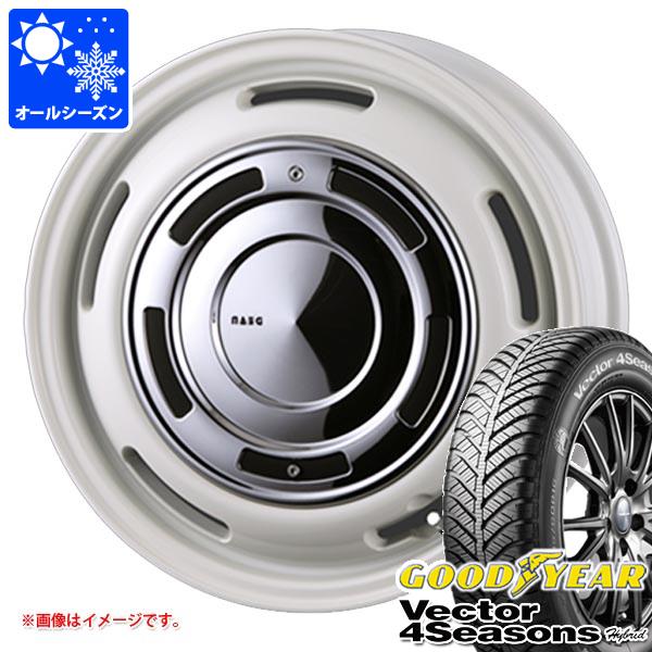 【タイヤ交換対象】ハスラー用 オールシーズンタイヤ グッドイヤー ベクター 4シーズンズ ハイブリッド 165/70R14 81S クリムソン ディーンクロスカントリー 4.5-14 タイヤホイール4本セット