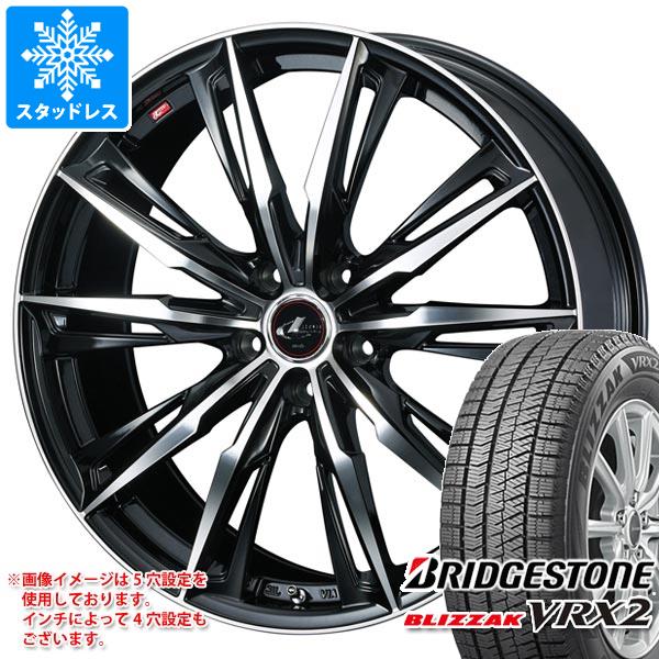 【タイヤ交換対象】スタッドレスタイヤ ブリヂストン ブリザック VRX2 225/55R18 98Q ＆ レオニス GX 8.0-18 タイヤホイール4本セット225/55-18 BRIDGESTONE BLIZZAK VRX2