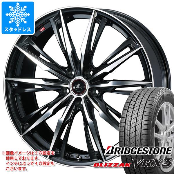 【タイヤ交換対象】2023年製 スタッドレスタイヤ ブリヂストン ブリザック VRX3 195/65R15 91Q ＆ レオニス GX 6.0-15 タイヤホイール4本セット195/65-15 BRIDGESTONE BLIZZAK VRX3