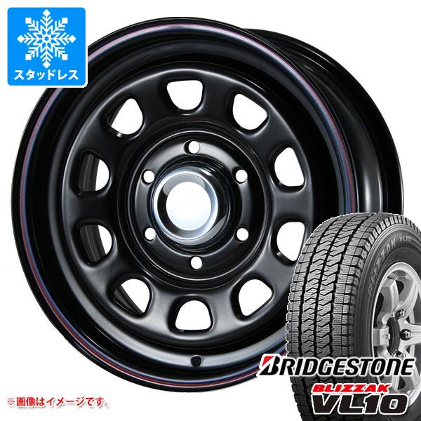 【タイヤ交換対象】ハイエース 200系用 スタッドレス ブリヂストン ブリザック VL10 195/80R15 107/105N MLJ デイトナ SS タイヤホイール4本セット