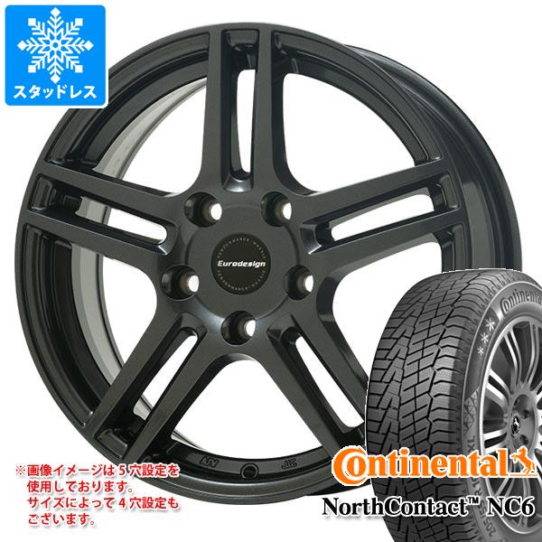 【タイヤ交換対象】BMW F12/F13 6シリーズ用 スタッドレス コンチネンタル ノースコンタクト NC6 245/45R18 100T XL アイガー タイヤホイール4本セット