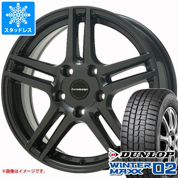 【タイヤ交換対象】アウディ A4 8W系用 スタッドレス ダンロップ ウインターマックス02 WM02 205/60R16 92Q アイガー タイヤホイール4本セット