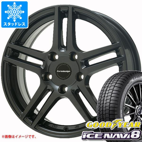 【タイヤ交換対象】BMW F40 1シリーズ用 スタッドレス グッドイヤー アイスナビ8 205/55R16 91Q アイガー タイヤホイール4本セット