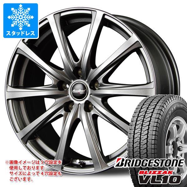 【タイヤ交換対象】スタッドレスタイヤ ブリヂストン ブリザック VL10 145/80R12 80/78N (145R12 6PR相当) ＆ ユーロスピード V25 4.0-12 タイヤホイール4本セット145/80-12 BRIDGESTONE BLIZZAK VL10