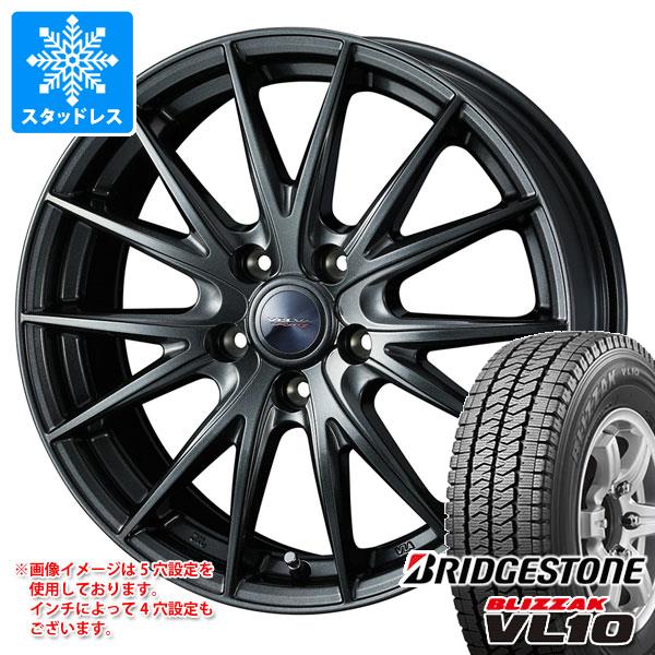 【タイヤ交換対象】スタッドレスタイヤ ブリヂストン ブリザック VL10 145/80R12 80/78N (145R12 6PR相当) ＆ ヴェルヴァ スポルト2 4.0-12 タイヤホイール4本セット145/80-12 BRIDGESTONE BLIZZAK VL10