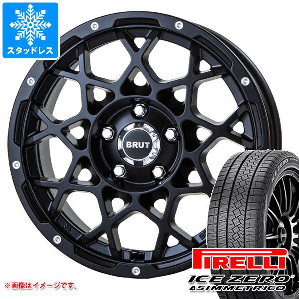 【タイヤ交換対象】ジープ レネゲード BU/BV系用 2024年製 スタッドレス ピレリ アイスゼロアシンメトリコ 215/65R16 98T ブルート BR-55 タイヤホイール4本セット