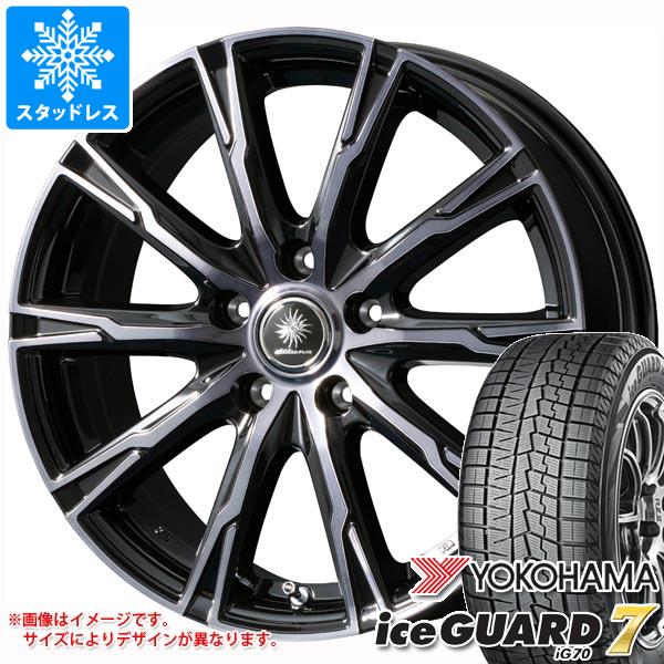 【タイヤ交換対象】スタッドレスタイヤ ヨコハマ アイスガードセブン iG70 165/65R14 79Q ＆ ディルーチェ DX10 タイヤホイール4本セット165/65-14 YOKOHAMA iceGUARD 7 iG70