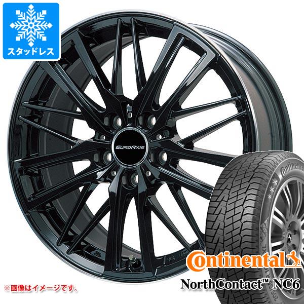 【タイヤ交換対象】ボルボ S90/V90 PB/PD系用 スタッドレス コンチネンタル ノースコンタクト NC6 245/45R18 100T XL ユーロアクシス ガヤ W5 タイヤホイール4本セット