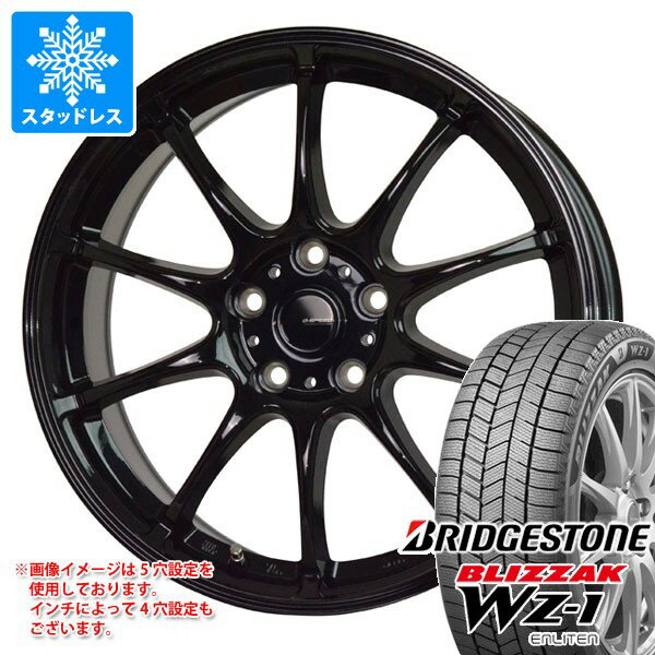 【タイヤ交換対象】スタッドレスタイヤ ブリヂストン ブリザック WZ-1 215/60R17 96Q ＆ ジースピード G-07 7.0-17 タイヤホイール4本セット215/60-17 BRIDGESTONE BLIZZAK WZ-1