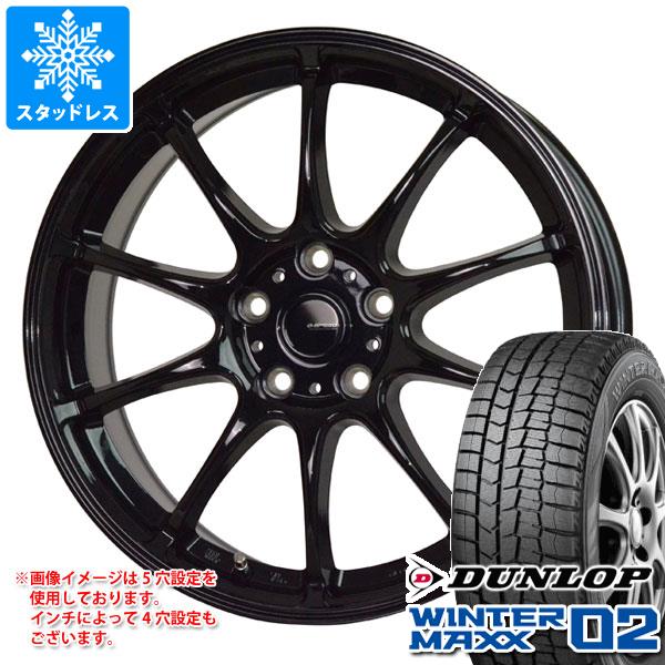 【タイヤ交換対象】スタッドレスタイヤ ダンロップ ウインターマックス02 WM02 205/60R16 96T XL ＆ ジースピード G-07 6.5-16 タイヤホイール4本セット205/60-16 DUNLOP WINTER MAXX 02 WM02