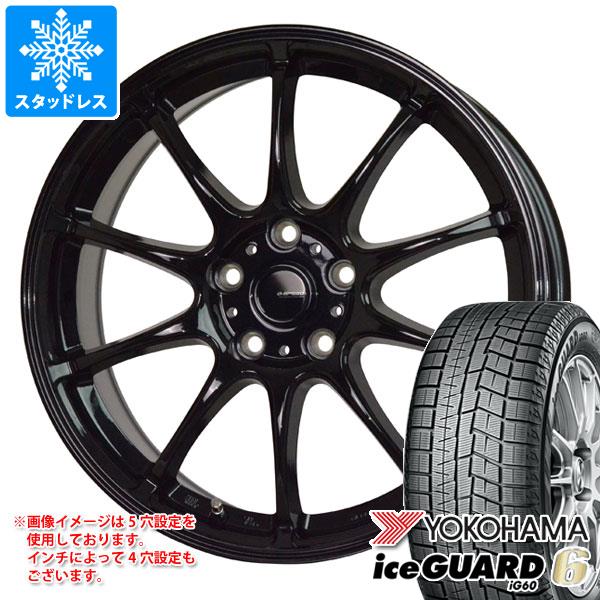 【タイヤ交換対象】スタッドレスタイヤ ヨコハマ アイスガードシックス iG60 195/60R17 90Q ＆ ジースピード G-07 7.0-17 タイヤホイール4本セット195/60-17 YOKOHAMA iceGUARD 6 iG60