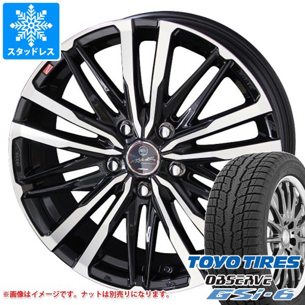 【タイヤ交換対象】2025年製 スタッドレスタイヤ トーヨー オブザーブ GSi-6 215/70R16 100Q ＆ スマック クレスト 6.5-16 タイヤホイール4本セット215/70-16 TOYO OBSERVE GSi-6