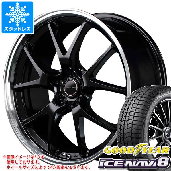 【タイヤ交換対象】スタッドレスタイヤ グッドイヤー アイスナビ8 195/65R16 92Q ＆ ヴァーテックワン エグゼ5 6.0-16 タイヤホイール4本セット195/65-16 GOODYEAR ICE NAVI 8