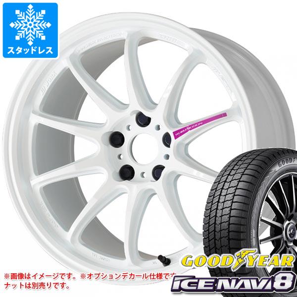 【タイヤ交換対象】スタッドレスタイヤ グッドイヤー アイスナビ8 225/55R18 98Q ＆ ワーク エモーション ZR10 7.5-18 タイヤホイール4本セット225/55-18 GOODYEAR ICE NAVI 8