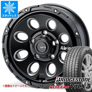 【タイヤ交換対象】5本セット スズキ ジムニーノマド JC74W用 スタッドレス ブリヂストン ブリザック VRX3 215/70R16 100Q エアージー マッシヴ タイヤホイール5本セット