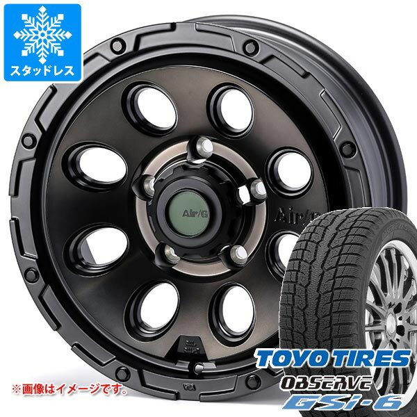 【タイヤ交換対象】5本セット スズキ ジムニーノマド JC74W用 スタッドレス トーヨー オブザーブ GSi-6 225/70R16 103Q エアージー マッシヴ タイヤホイール5本セット